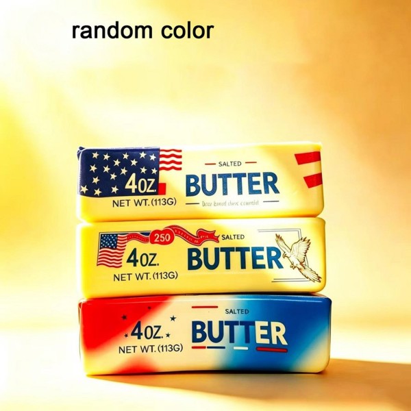 Americana Butter Stick Squishy Toy 

- Soft novelty squishy toy designed to look like a classic butter stick.
- Ages 3+
- Approximately 5.5" L




