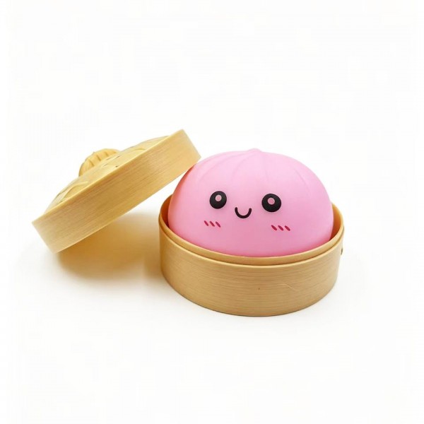 Light Up Dumpling Squishy Toy

Cute novelty squishy toy designed as a smiling dumpling in a bamboo-style steamer. Perfect for gifts, impulse buys, and food-themed novelty displays.

- LED 
- Ages 3+
- Approximately 3" L