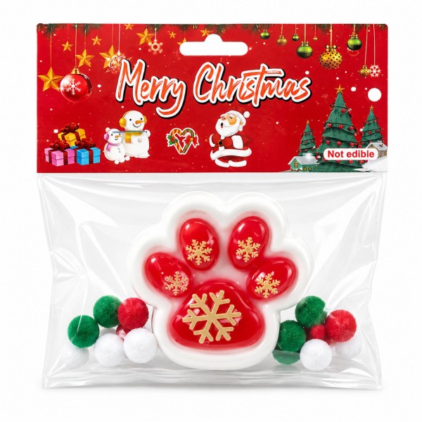 Christmas Paw Print Squishy Toy

Cute novelty squishy toy designed as a Christmas paw print. Perfect for gifts, impulse buys, and holiday-themed novelty displays.

- Ages 3+
- Approximately 3" L