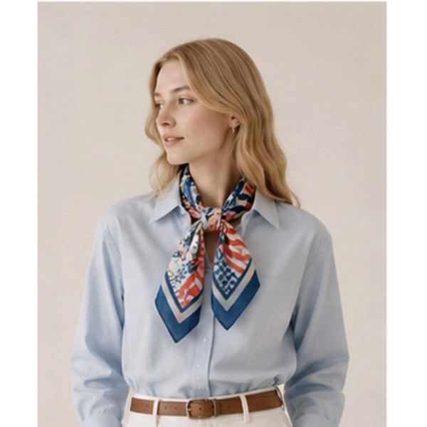 Do Everything In Love Americana Patchwork Print Bandana Scarf

- Multi-Use: Scarf, Bandana, Bag Tie ETC
- Approximately 27.5"L X 27.5"W
- 100% Polyester412748