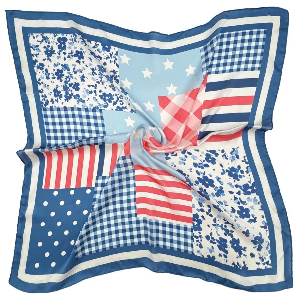 Do Everything In Love Americana Patchwork Print Bandana Scarf

- Multi-Use: Scarf, Bandana, Bag Tie ETC
- Approximately 27.5"L X 27.5"W
- 100% Polyester412748