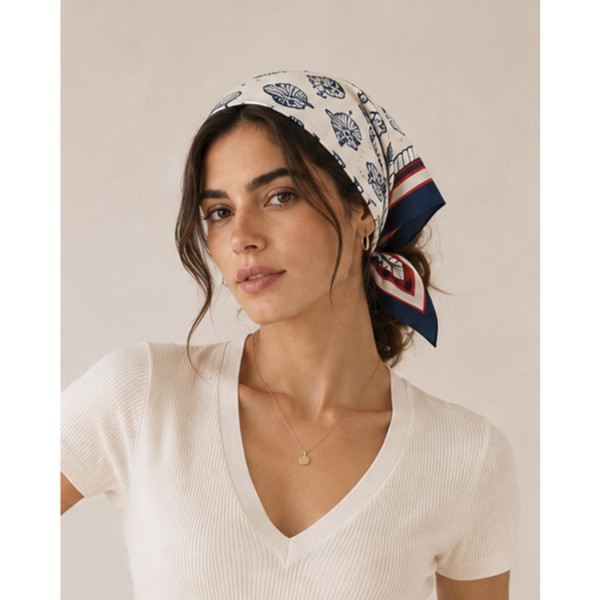 Do Everything In Love Nautical Americana Print Bandana Scarf

- Multi-Use: Scarf, Bandana, Bag Tie ETC
- Approximately 27.5"L X 27.5"W
- 100% Polyester