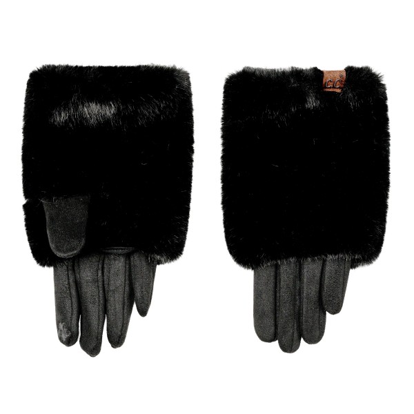 Faux Fur Cuff Gloves with an oversized plush cuff and soft faux suede hands for a luxe winter look. The lush pile frames the wrist like a cozy sleeve warmer, while the fitted fingers stay sleek enough for dressy wool coats or casual puffers. Perfect for holiday parties, evening errands, and frosty commutes. A gift ready accessory that looks far more expensive than its price, which makes it a natural add on at the register all season long.