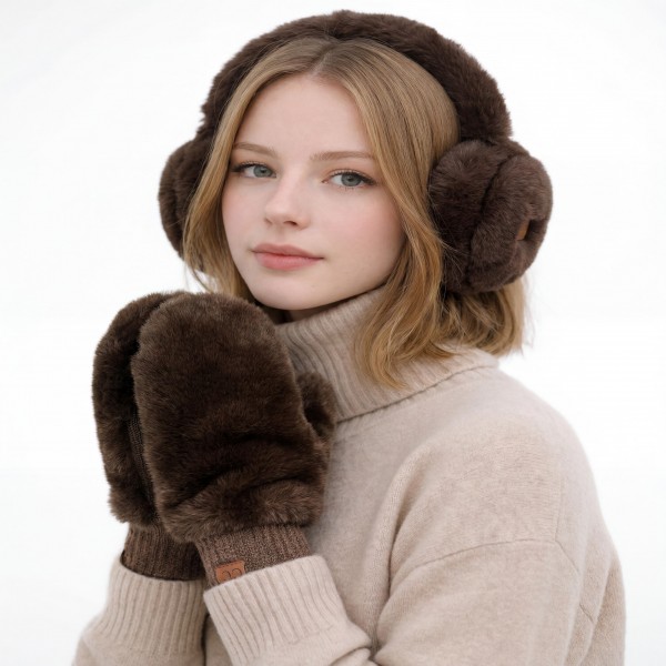 Plush faux fur mittens with a dense soft pile outside and a knit cuff that seals warmth in at the wrist. The lined interior keeps hands warm on a walk to the car or a morning at a market without the bulk of a ski glove. Light enough to stuff in a coat pocket and soft enough that customers keep touching them on the display. Faux fur mittens are a strong gift item and an easy pairing with beanies and scarves.
