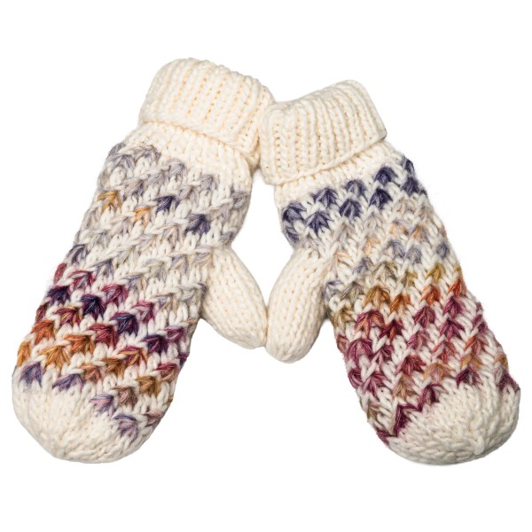 Popcorn Stitch Knit Mittens with a textured bubble pattern and a thick ribbed cuff that tucks neatly under coat sleeves. The roomy mitten shape traps heat better than gloves and slips on and off easily. Perfect for snowy commutes, sledding, holiday markets, and outdoor games. They pair with our popcorn stitch pom beanies for an easy hat and mitten gift set that boosts every sale.