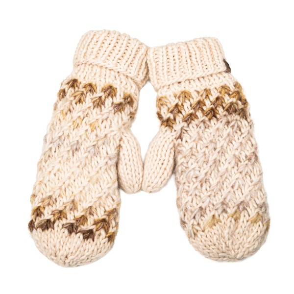 Popcorn Stitch Knit Mittens with a textured bubble pattern and a thick ribbed cuff that tucks neatly under coat sleeves. The roomy mitten shape traps heat better than gloves and slips on and off easily. Perfect for snowy commutes, sledding, holiday markets, and outdoor games. They pair with our popcorn stitch pom beanies for an easy hat and mitten gift set that boosts every sale.