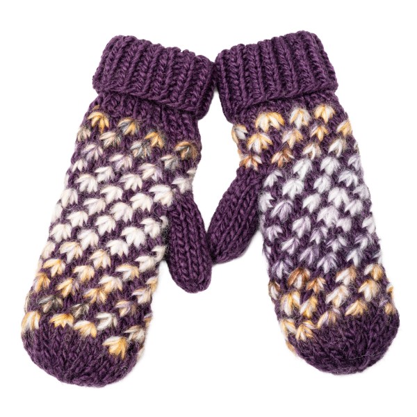 Popcorn Stitch Knit Mittens with a textured bubble pattern and a thick ribbed cuff that tucks neatly under coat sleeves. The roomy mitten shape traps heat better than gloves and slips on and off easily. Perfect for snowy commutes, sledding, holiday markets, and outdoor games. They pair with our popcorn stitch pom beanies for an easy hat and mitten gift set that boosts every sale.