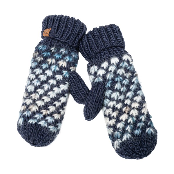 Popcorn Stitch Knit Mittens with a textured bubble pattern and a thick ribbed cuff that tucks neatly under coat sleeves. The roomy mitten shape traps heat better than gloves and slips on and off easily. Perfect for snowy commutes, sledding, holiday markets, and outdoor games. They pair with our popcorn stitch pom beanies for an easy hat and mitten gift set that boosts every sale.