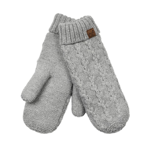 Cable Knit Mittens with a classic braided cable pattern and a soft fold over ribbed cuff. The cozy mitten shape keeps fingers together for extra warmth and slides easily over bracelets and watches. Great for school pickups, holiday markets, sledding, and cold morning dog walks. Timeless cable knit mittens pair perfectly with matching beanies and scarves for an easy winter gift set.