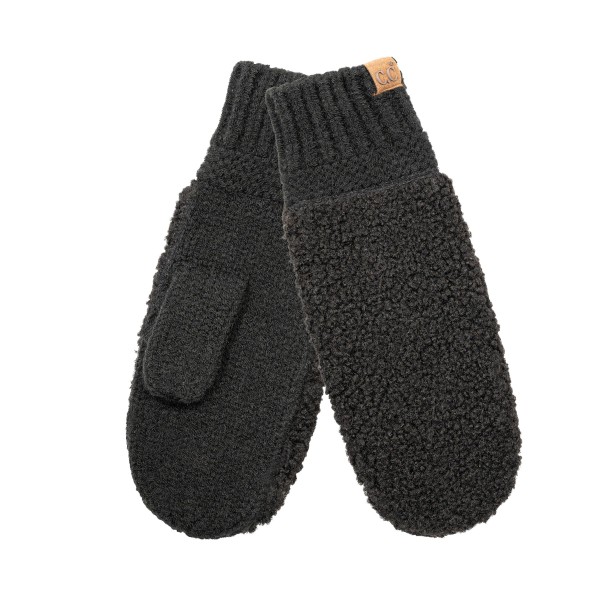 Sherpa Knit Mittens with a cozy teddy texture across the hand and a ribbed knit cuff that tucks neatly under coat sleeves. The plush curly yarn traps warmth and feels cloud soft, making these a favorite for snowy walks, bonfire nights, and holiday travel. Roomy mitten shaping fits a wide range of hands. Textured knits are trending this season, and mittens at this price are an easy stocking stuffer that customers grab in multiples.