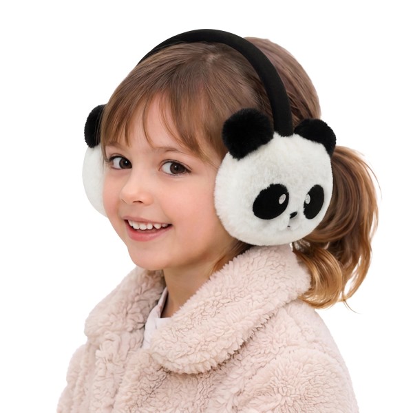 Bundle up with a furry friend in these kids critter faux fur earmuffs, featuring an adorable embroidered animal face on one plush ear cup complete with little 3D ears. The soft padded headband and fluffy cups keep little ears warm and cozy through playground time, school mornings, and snowy adventures. A cute stocking stuffer and a playful seasonal favorite for boutiques and gift shops.