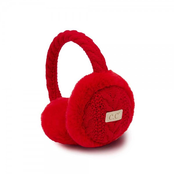 Kids Knit Earmuffs with plush faux fur ear pads wrapped in a soft cable knit cover and a cozy knit wrapped headband. The adjustable band fits little heads comfortably and stays put through recess, sledding, and snowball fights. Perfect for school pickup, holiday parades, ski trips, and winter photos. Cute kids winter accessories are an easy add on sale and a sweet stocking stuffer for children and grandkids.