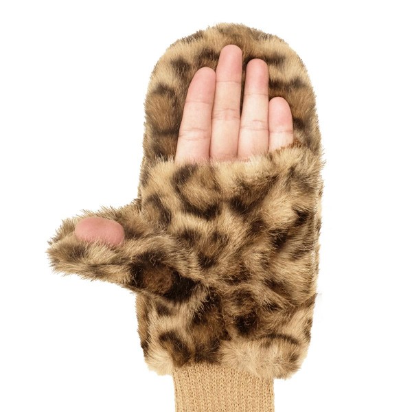 Kids leopard print faux fur mittens with a plush, velvety pile and a stretchy knit cuff that stays put at the wrist. The cozy lining keeps little hands warm through recess, sledding, and chilly car line mornings. The bold animal print gives kids a grown up look they love to show off. A fun stocking stuffer and an easy add on sale next to kids beanies, headwraps, and earmuffs.