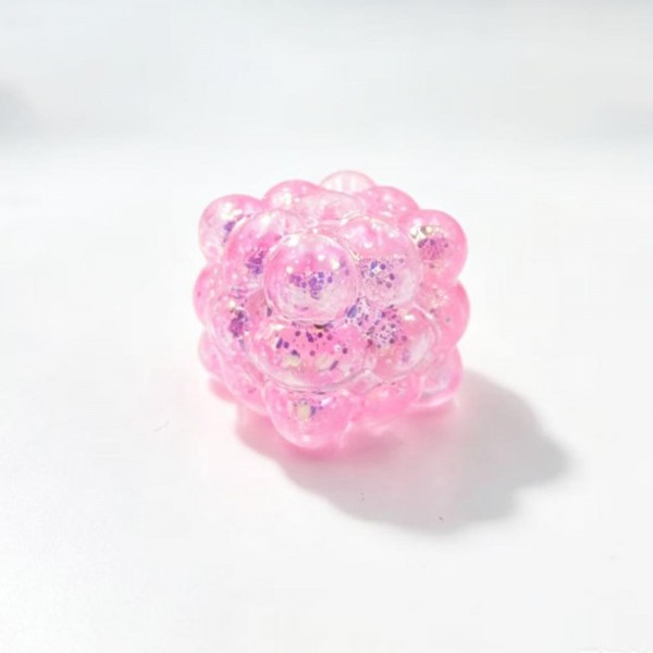 Glitter Bubble Cube Squishy Toy

Cute novelty squishy toy designed as translucent textured cube. Perfect for gifts, impulse buys, and food-themed novelty displays.

- Ages 3+
- Approximately 3" L