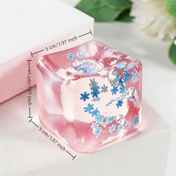 Translucent Snowflake Cube Squishy Toy

Cute novelty squishy toy designed as translucent cube. Perfect for gifts, impulse buys, and themed novelty displays.

- Ages 3+
- Approximately 2" L