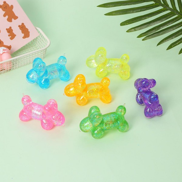 Glitter Balloon Animal Squishy Toy

Cute novelty squishy toy designed as translucent glitter balloon animal. Perfect for gifts, impulse buys, and themed novelty displays.

- Ages 3+
- Approximately 3" L