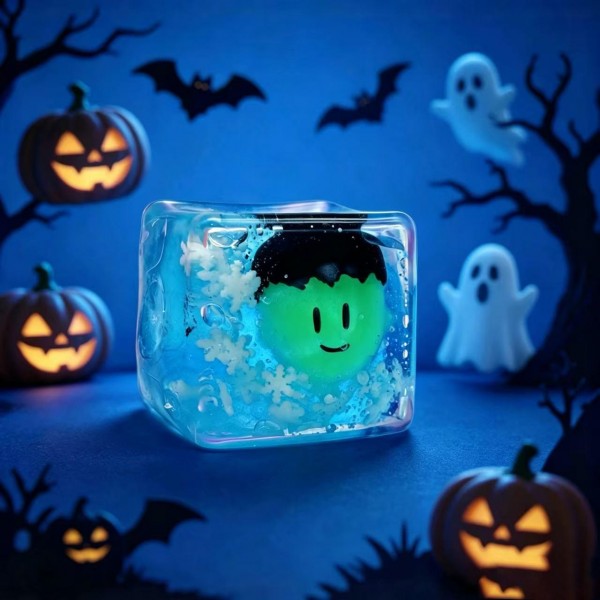 Zombie Cube Squishy Toy

Cute novelty squishy toy designed as zombie head in a gel cube squishy. Perfect for gifts, impulse buys, and themed novelty displays.

- Ages 3+
- Approximately 4" L