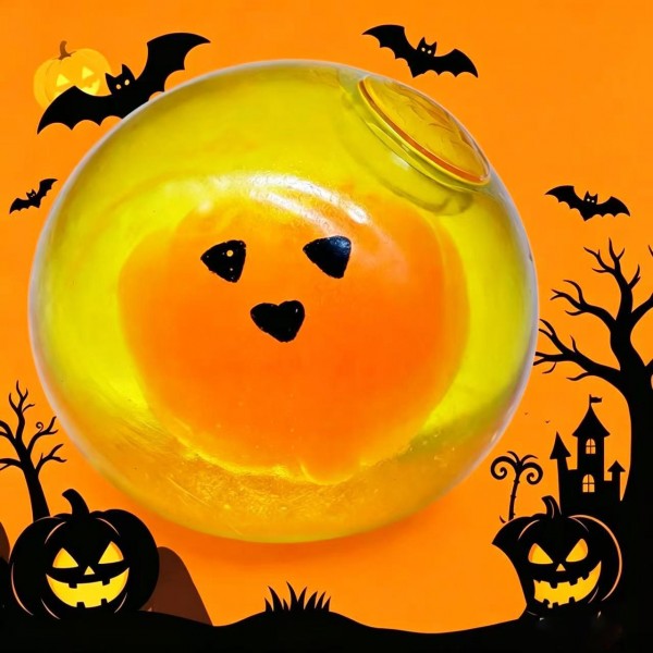 Jack-O-Lantern Ball Squishy Toy

Cute novelty squishy toy designed as a gel ball with a jack-o-lantern in the center. Perfect for gifts, impulse buys, and themed holiday displays.

- Ages 3+
- Approximately 2.5" L
