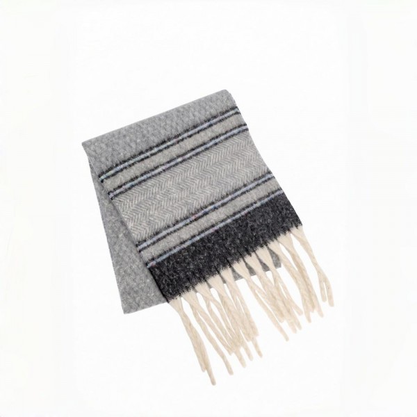 Classic Woven Winter Scarf with a timeless pattern and fringed ends. Soft-brushed for a cozy feel, it drapes and loops easily to top off coats, denim jackets, and layered fall looks. An everyday cold-weather essential with broad appeal — an easy add-on at checkout that boutique customers reorder season after season.