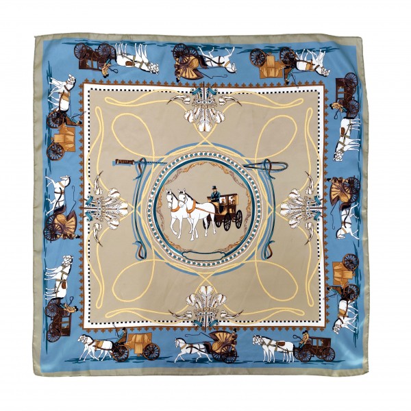 Do Everything In Love Silky Equestrian Print Bandana Scarf

- Multi-Use: Scarf, Bandana, Bag Tie ETC
- Approximately 34"L X 34"W
- 100% Polyester