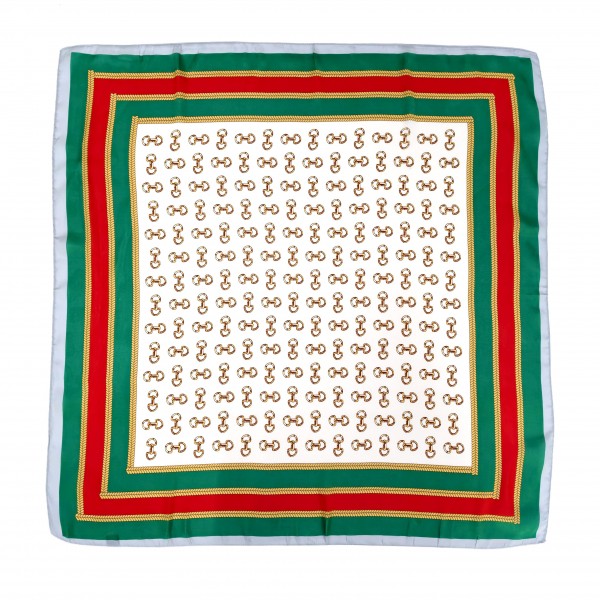 Do Everything In Love Silky Horsebit Print Bandana Scarf

- Multi-Use: Scarf, Bandana, Bag Tie ETC
- Approximately 34"L X 34"W
- 100% Polyester