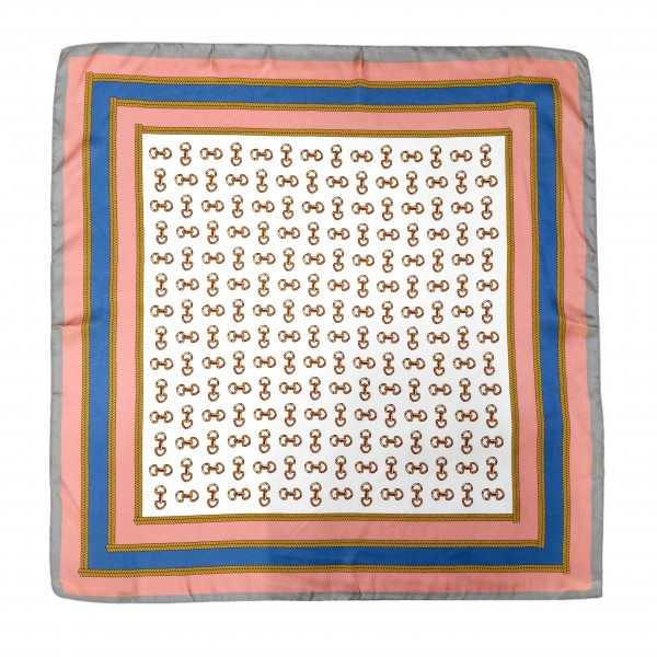 Do Everything In Love Silky Horsebit Print Bandana Scarf

- Multi-Use: Scarf, Bandana, Bag Tie ETC
- Approximately 34"L X 34"W
- 100% Polyester