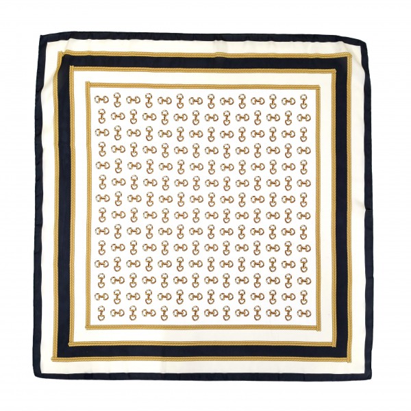 Do Everything In Love Silky Horsebit Print Bandana Scarf

- Multi-Use: Scarf, Bandana, Bag Tie ETC
- Approximately 34"L X 34"W
- 100% Polyester