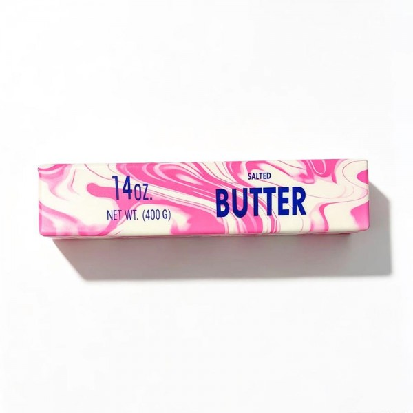 Marbled Butter Stick Squishy Toy

- Soft novelty squishy toy designed to look like a classic butter stick.
- Ages 3+
- Approximately 10" L