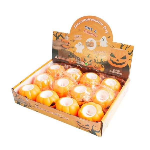 Pop Up Ghost & Jack-O-Lantern Squishy Toy 

Cute novelty squishy toy designed as a ghost in a jack-o-lantern. Perfect for gifts, impulse buys, and themed novelty displays.

- Ages 3+
- Approximately 4" L