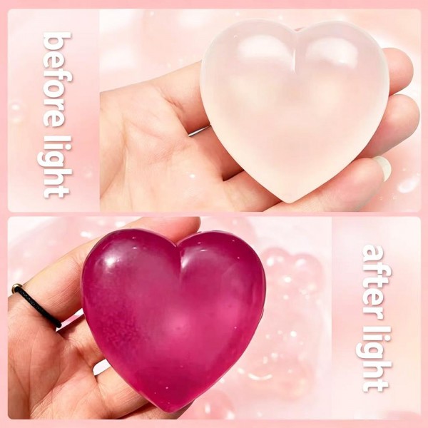 Photochromism Heart Squishy Toy

Cute novelty squishy toy designed as a color changing heart. Perfect for gifts, impulse buys, and themed novelty displays.

- Ages 3+
- Approximately 3" L