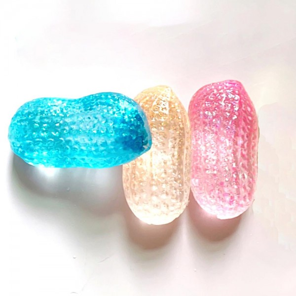Translucent Gel Peanut Squishy Toy

Cute novelty squishy toy designed as a gel peanut. Perfect for gifts, impulse buys, and food themed novelty displays.

- Ages 3+
- Approximately 3" L