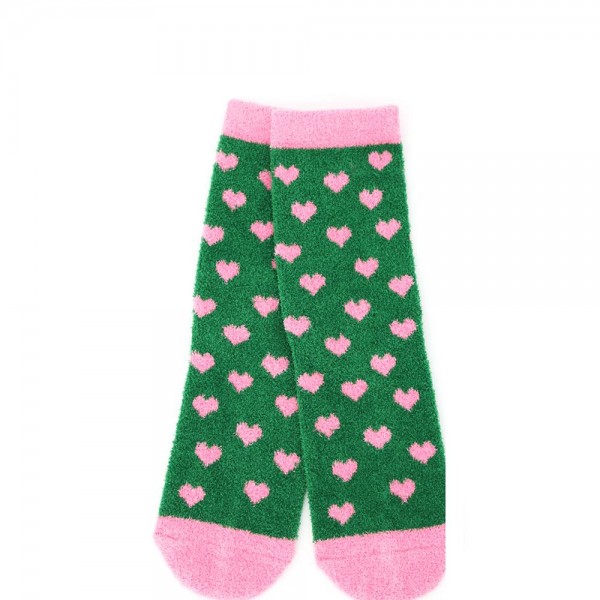 Fuzzy Holiday Crew Sock Set with a plush brushed interior and ribbed cuffs that stay put without digging in. Each set pairs coordinating festive patterns so a buyer can mix them across the season or split them into individual gifts. One size stretches to fit most adult feet. Cozy sock sets are a proven stocking stuffer and gift with purchase, and they move steadily from first frost through December.