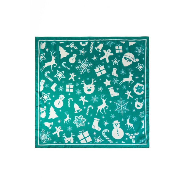 Silky Christmas Print Bandana Scarf

- Multi-Use: Scarf, Bandana, Bag Tie ETC
- Approximately 35 "L X 35 "W
- 100% Polyester