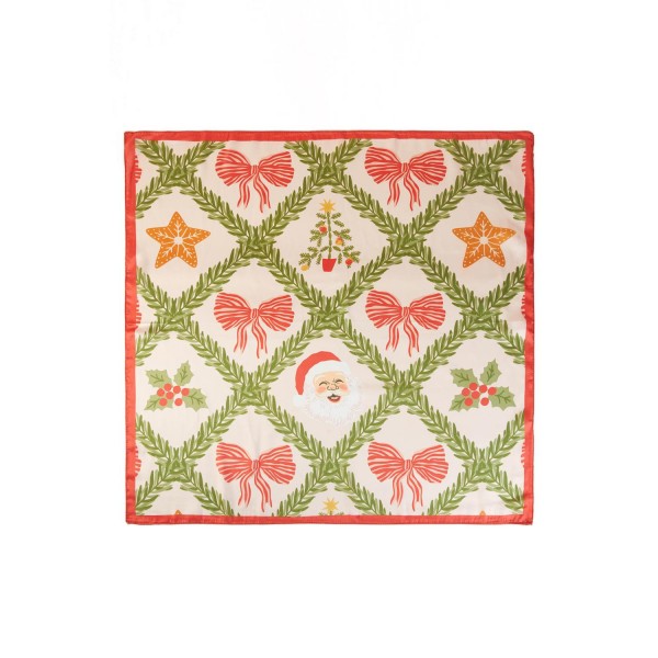 Silky Christmas Print Bandana Scarf

- Multi-Use: Scarf, Bandana, Bag Tie ETC
- Approximately 35 "L X 35 "W
- 100% Polyester