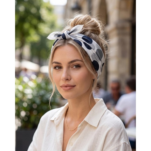 Silky Abstract Dot Print Bandana Scarf

- Multi-Use: Scarf, Bandana, Bag Tie ETC
- Approximately 35 "L X 35 "W
- 100% Polyester