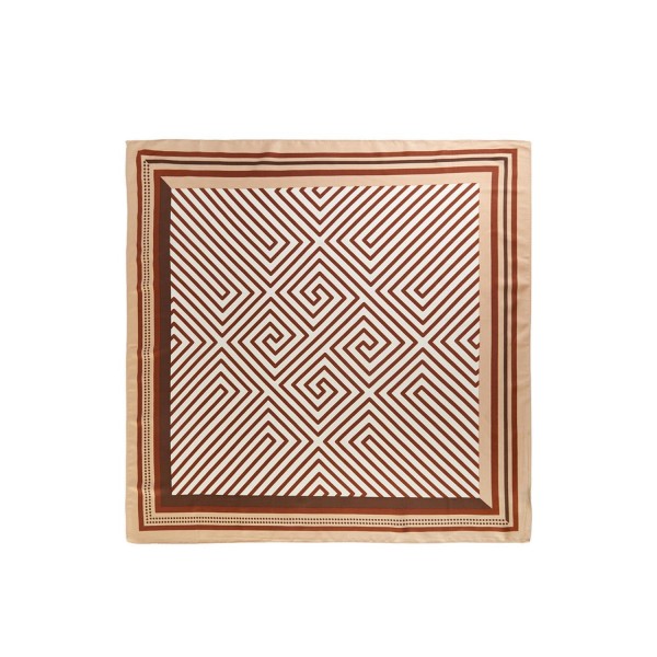 Silky Geometric Print Scarf

- Multi-Use: Scarf, Bandana, Bag Tie ETC
- Approximately 35" L X 35" W
- 100% Polyester
