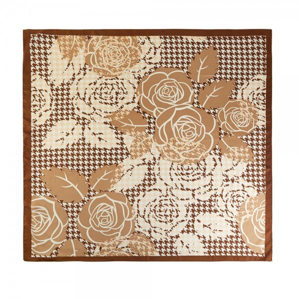 Silky Vintage Rose & Houndstooth Print Bandana Scarf

- Multi-Use: Scarf, Bandana, Bag Tie ETC
- Approximately 35 "L X 35 "W
- 100% Polyester
