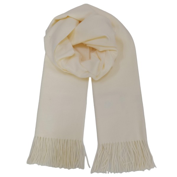 Solid Cashmere Feel Scarf in a soft, brushed blend of 83% polyester and 17% viscose. The oversized 70.9 x 27.6 inch size wraps easily around the neck or drapes over the shoulders like a shawl, finished with 3.9 inch fringe on each end. A warm, cozy layer for chilly days that pairs with coats, sweaters, and everyday outfits. Offered in a wide range of colors, this staple scarf is a must have for fall and winter displays.