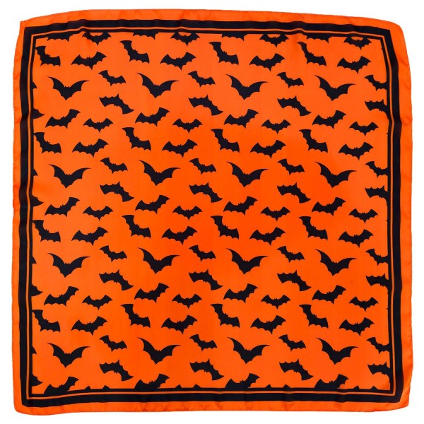 Do Everything In Love Silky Halloween Bat Print Bandana Scarf

- Multi-Use: Scarf, Bandana, Bag Tie ETC
- Approximately 27.5" L X 27.5" W
- 100% Polyester