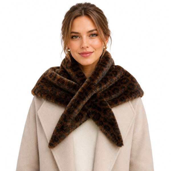 Plush Faux Fur Scarf with a dense, velvety pile and a wide, cozy shape that crosses neatly at the front of the neckline. It adds instant warmth and texture over wool coats, sweaters, and jackets without the bulk of a long wrap. A polished cold weather layer for work, holiday events, and weekend outings. Faux fur neck scarves are a top winter seller and an easy gift that customers come back for all season.