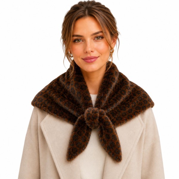 Plush Faux Fur Scarf with a dense, velvety pile and a wide, cozy shape that crosses neatly at the front of the neckline. It adds instant warmth and texture over wool coats, sweaters, and jackets without the bulk of a long wrap. A polished cold weather layer for work, holiday events, and weekend outings. Faux fur neck scarves are a top winter seller and an easy gift that customers come back for all season.