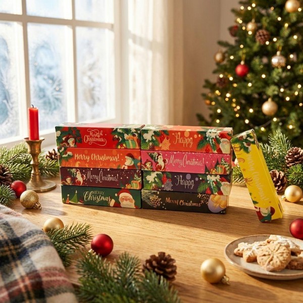 Holiday stick squishies in an assorted mix of printed festive sleeves. Each slow-rise squishy squeezes flat and springs back for a satisfying stress-relief fidget, sized to drop straight into a stocking or gift bag. Ships in a random print assortment, so one order fills a bowl with variety. A dependable low-ticket impulse item for holiday counters and gift shops.