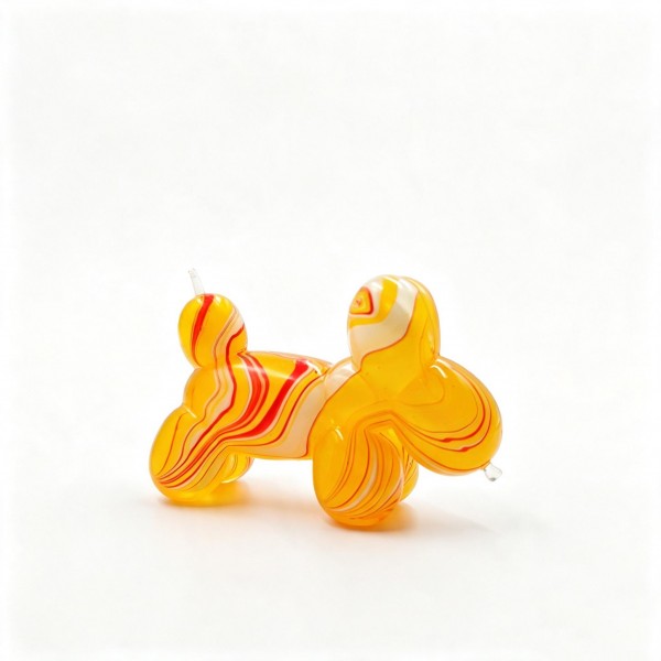 Balloon dog squishy with a swirled marbled finish and the classic twisted balloon silhouette, molded in a soft foam that squeezes and slowly rises. The glossy candy styling makes it look like art on a shelf and it holds up to daily fidgeting. A fun pick for party themed displays, birthday gifting, and desk collections. Photographs beautifully, which helps it move on social and at the register.