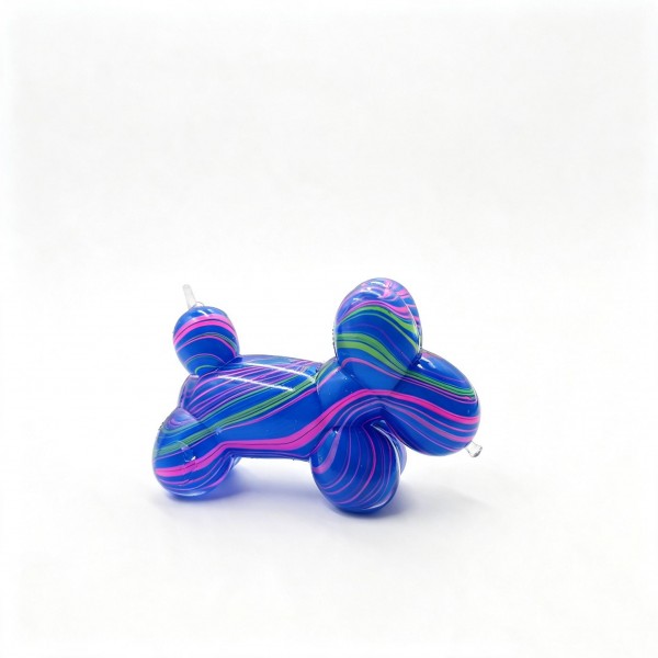Balloon dog squishy with a swirled marbled finish and the classic twisted balloon silhouette, molded in a soft foam that squeezes and slowly rises. The glossy candy styling makes it look like art on a shelf and it holds up to daily fidgeting. A fun pick for party themed displays, birthday gifting, and desk collections. Photographs beautifully, which helps it move on social and at the register.