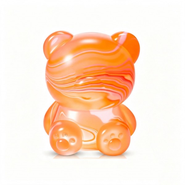Oversized gummy bear squishy in a translucent marbled swirl finish, with a soft slow-rise body that squeezes flat and springs back. The candy-inspired shape and glossy swirl give a bowl display instant visual pull from across the store. A crossover fidget that sells to kids, teens, and adults alike, not just the toy shopper. Priced as an easy impulse add-on and an easy multiple at the register.