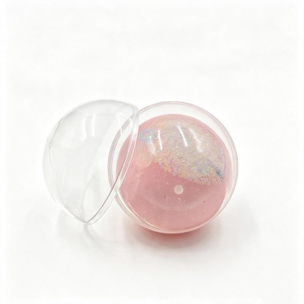 Bead filled squeeze ball packed inside a clear fillable ornament, so it works as a gift, an ornament, and a fidget all at once. The stretchy skin holds a soft bead core that shifts and crunches under your fingers. A satisfying stress reliever for desks, backpacks, and travel bags. Ornament packaging makes it a natural for holiday trees, gift toppers, and seasonal displays.