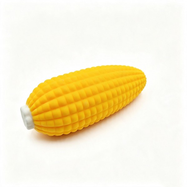 Corn squishy molded with rowed kernel detail and a bright husk finish, sized to fill a palm. The dense foam takes a firm squeeze and eases back into shape without creasing. A funny, giftable desk toy for produce lovers and farm themed collections. Food novelty at an impulse price point that works in a bin or on a peg.