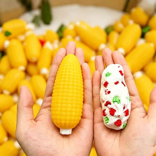 Realistic food squishy molded and painted to look like the real thing, down to the surface texture. Slow rise foam compresses under a squeeze and slowly returns to shape for repeat fidgeting. A counter impulse toy for boutiques stocking birthday favors, classroom rewards, sensory bins, and stocking stuffers. Food squishies are the piece customers pick up on the way to the register and buy without thinking.