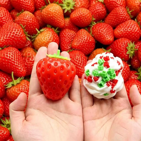 Realistic food squishy molded and painted to look like the real thing, down to the surface texture. Slow rise foam compresses under a squeeze and slowly returns to shape for repeat fidgeting. A counter impulse toy for boutiques stocking birthday favors, classroom rewards, sensory bins, and stocking stuffers. Food squishies are the piece customers pick up on the way to the register and buy without thinking.