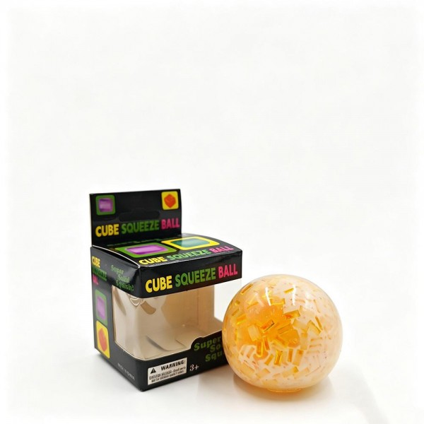 Glitter squeeze ball packed in a printed window box, filled with a soft gel that shifts and sparkles as you press it. The stretchy outer skin takes a hard squeeze and springs back into a smooth round shape. A bright, tactile stress reliever for desks, backpacks, and car consoles. Retail ready packaging makes it easy to hang or stack at the register.